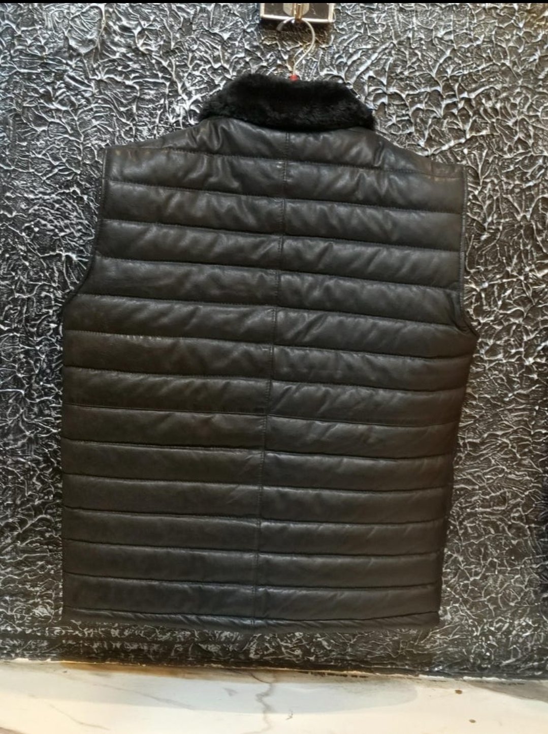 Leather Puffer Vest for men - Image 4
