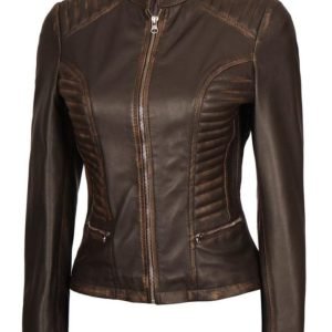 Women's Cafe Racer Biker Jacket