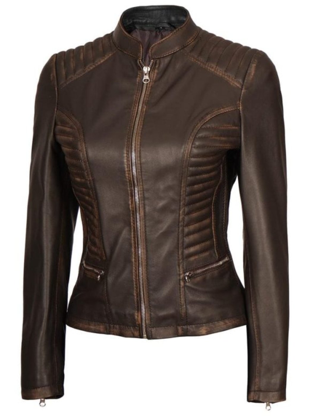 Women's Cafe Racer Biker Jacket